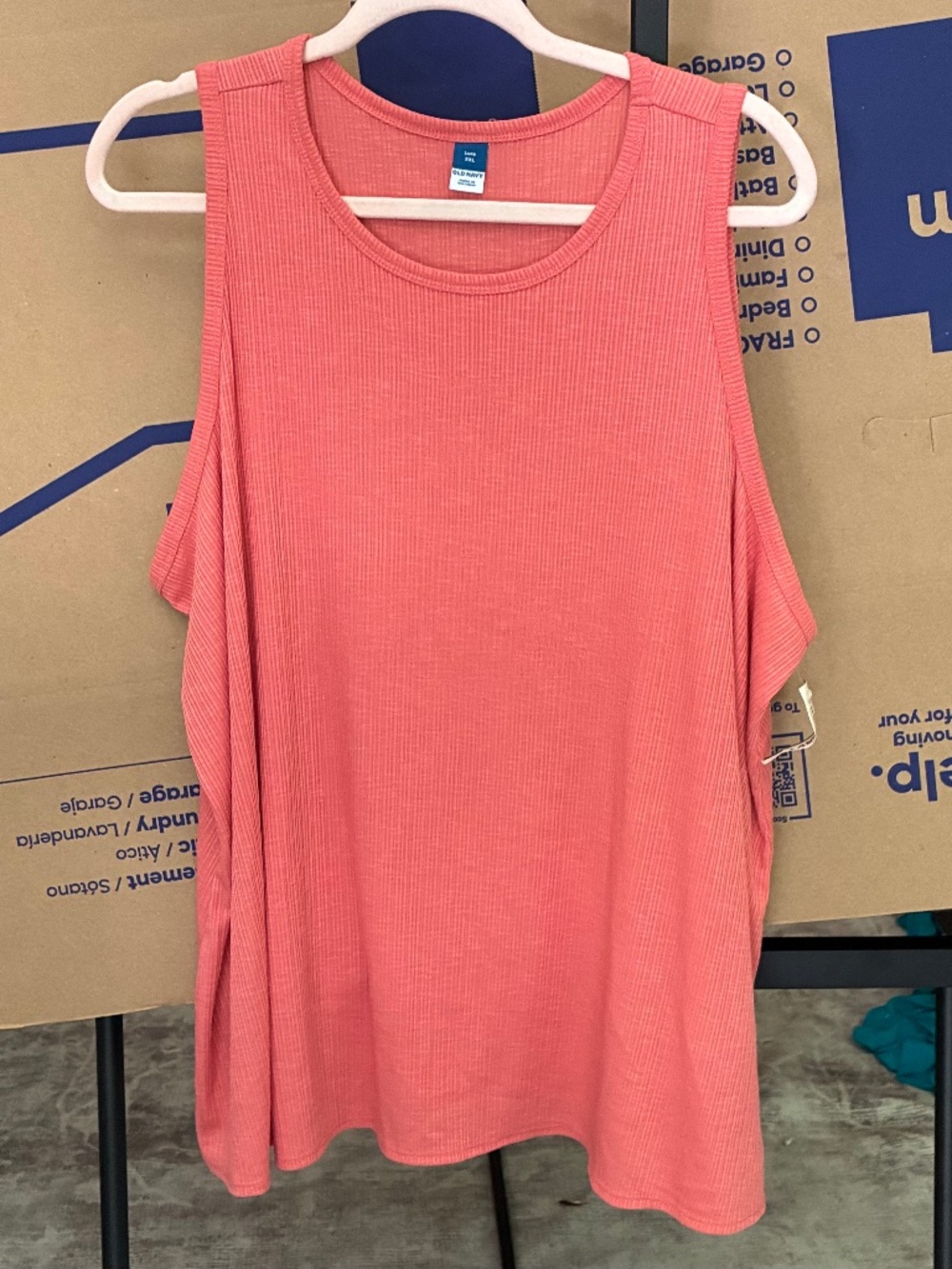 Old Navy coral Luxe tank, NWT - XXL